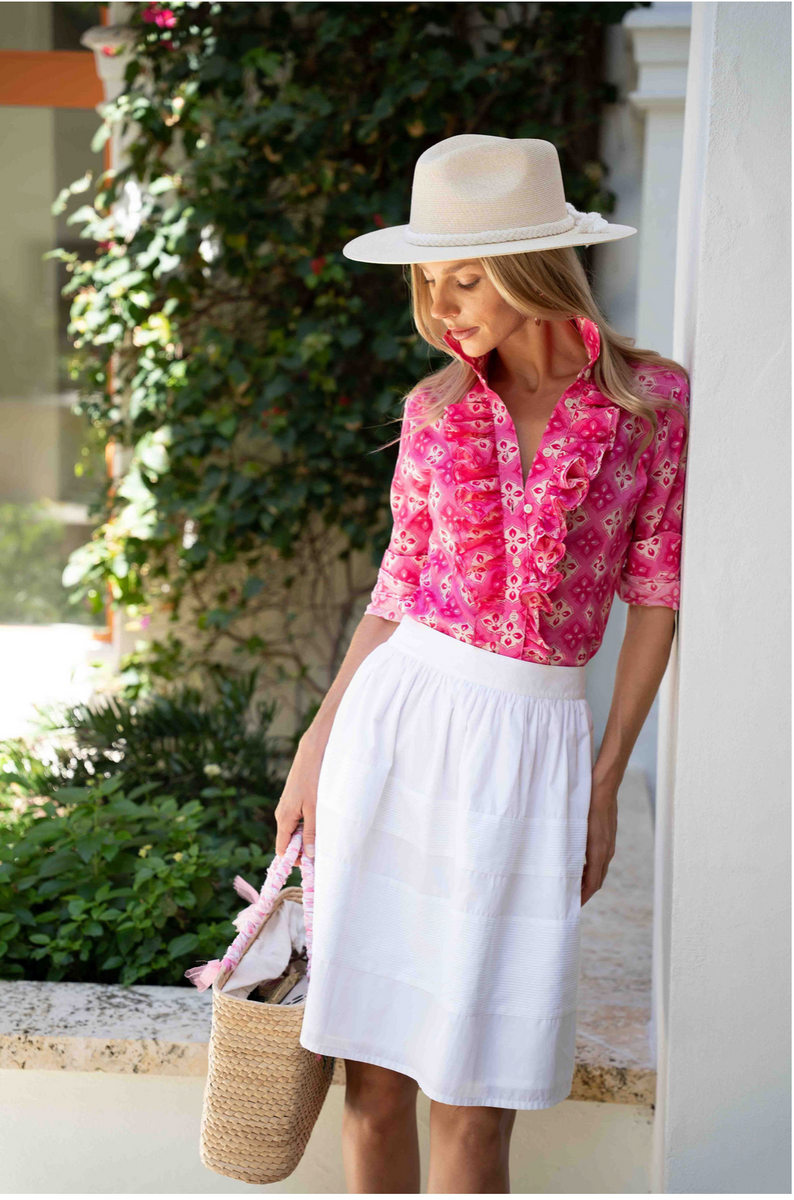 HGIRL BELINDA BLOUSE IN HOT PINK FLORAL – Hadleighs Palm Beach