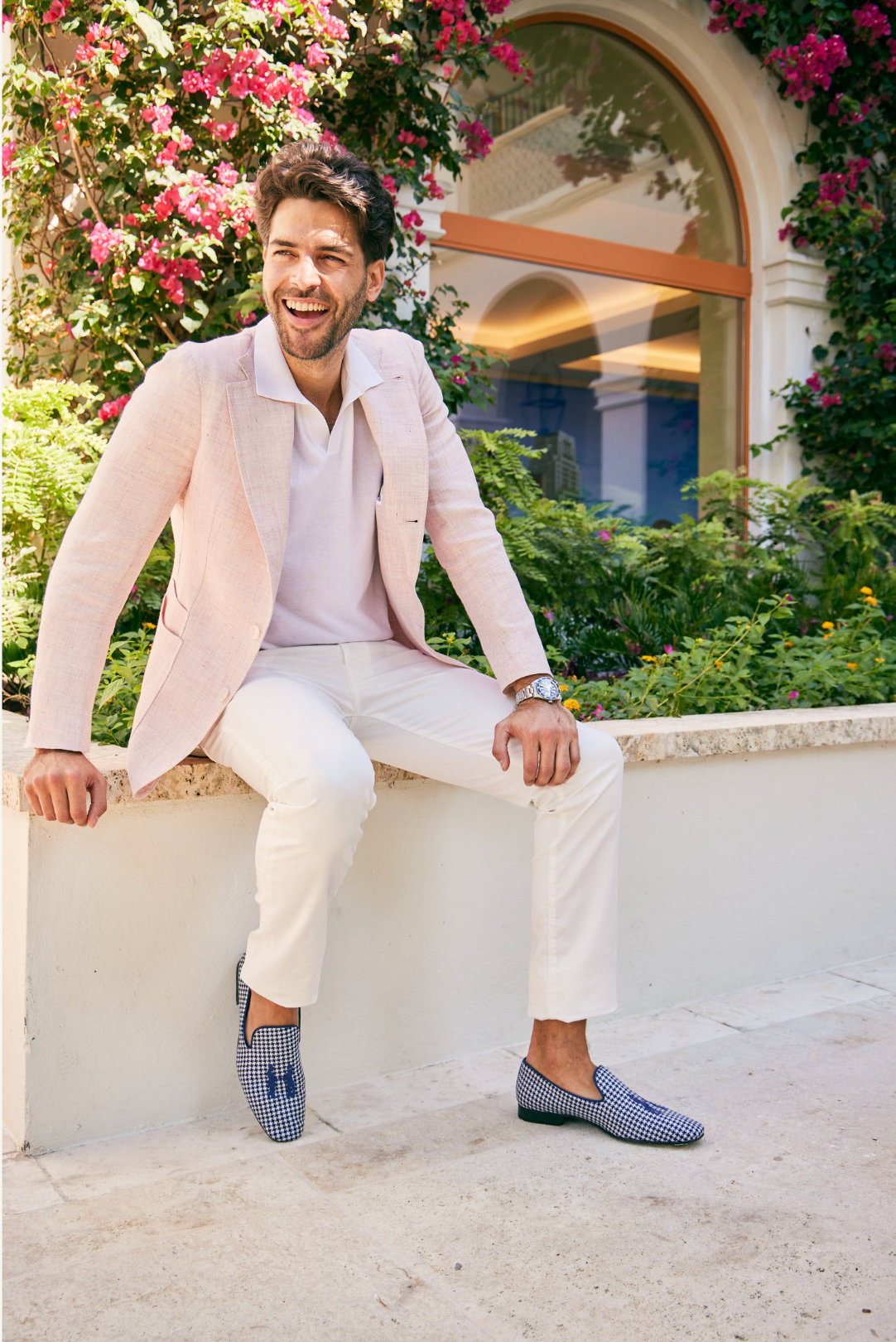 James Jacket in Light Pink Hopsack