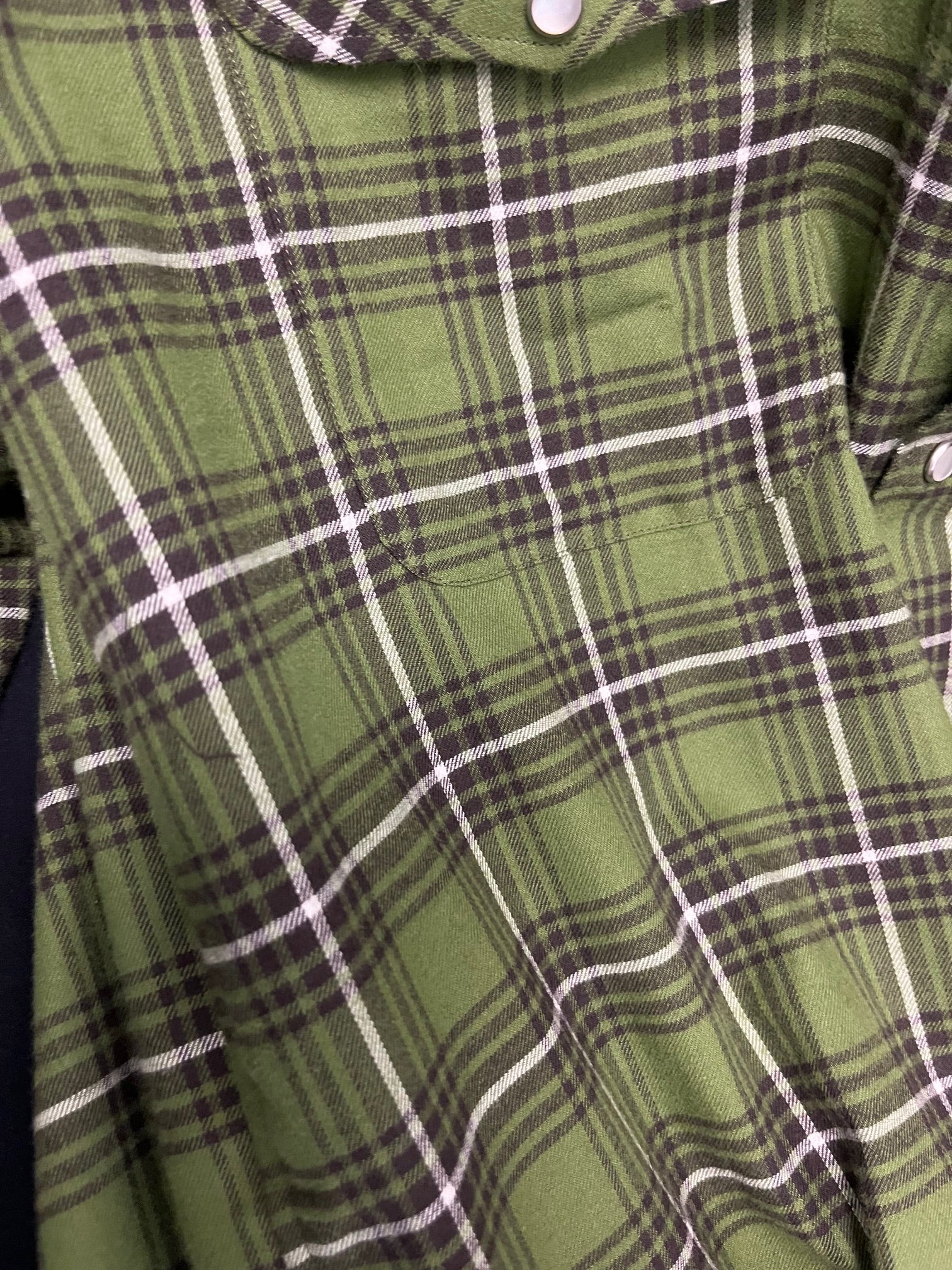 MTM JD Field Shirt Fanjul Sr. in Green/Brown Plaid with Patches