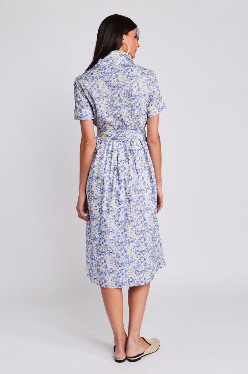 Long Coupe Dress Blue Mitsi