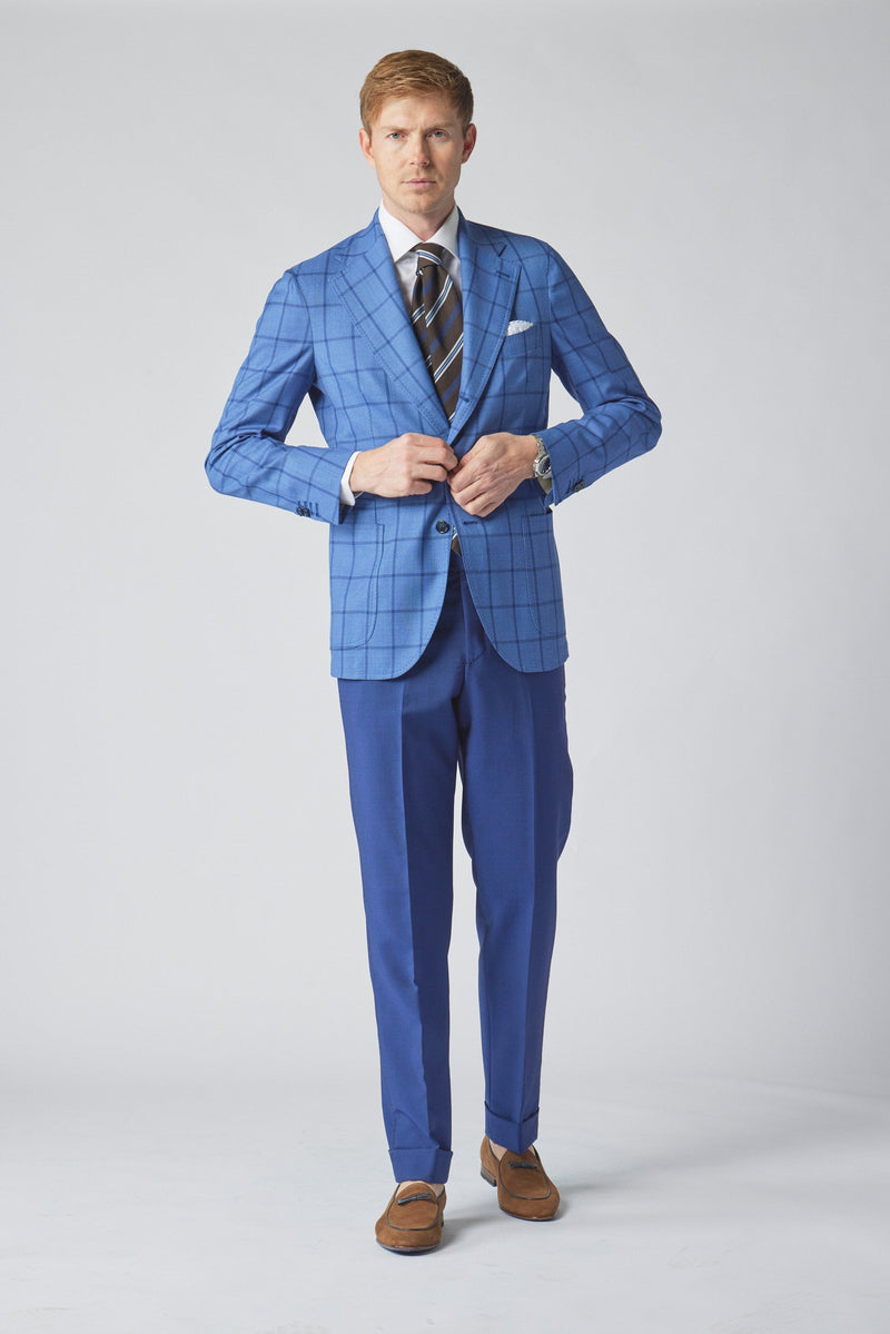 James Jacket in Blue Windowpane