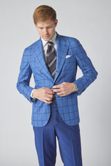 James Jacket in Blue Windowpane