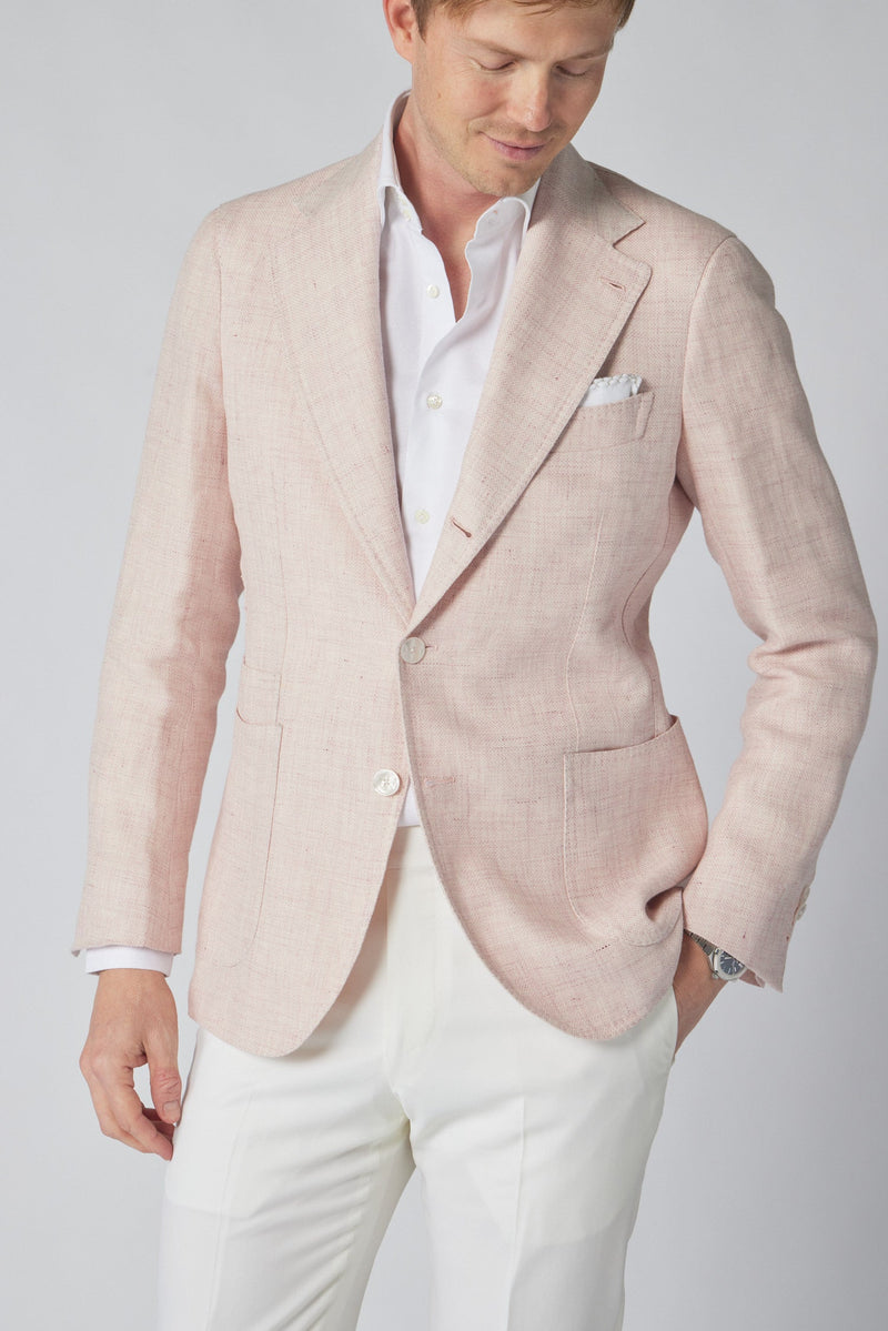 James Jacket in Light Pink Hopsack
