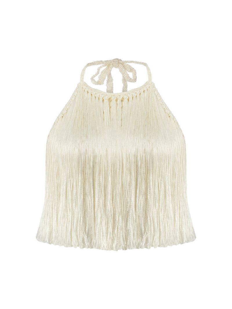 Angelica Fringed Halter Top