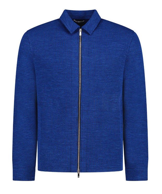 Shirt Jacket in Electric Blue
