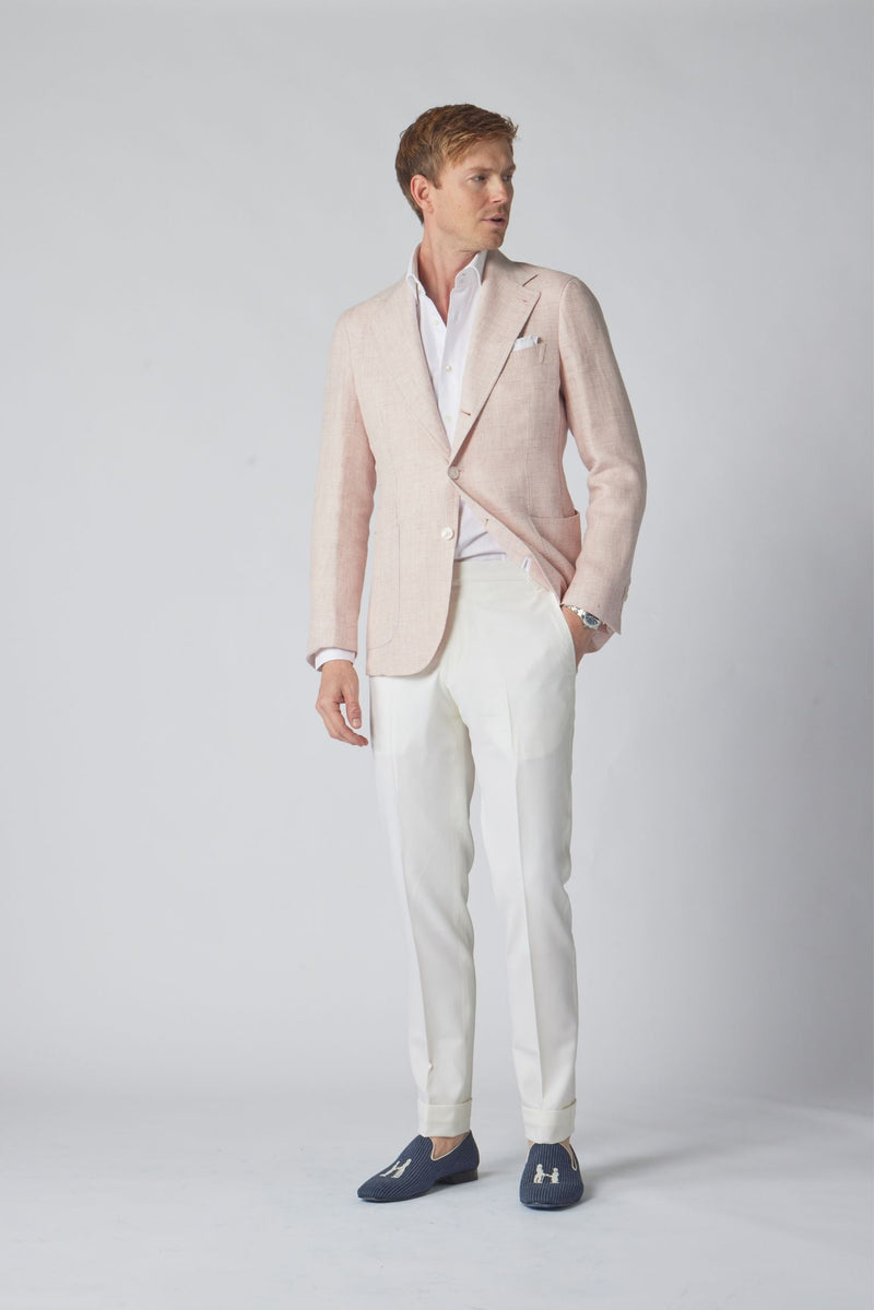 James Jacket in Light Pink Hopsack