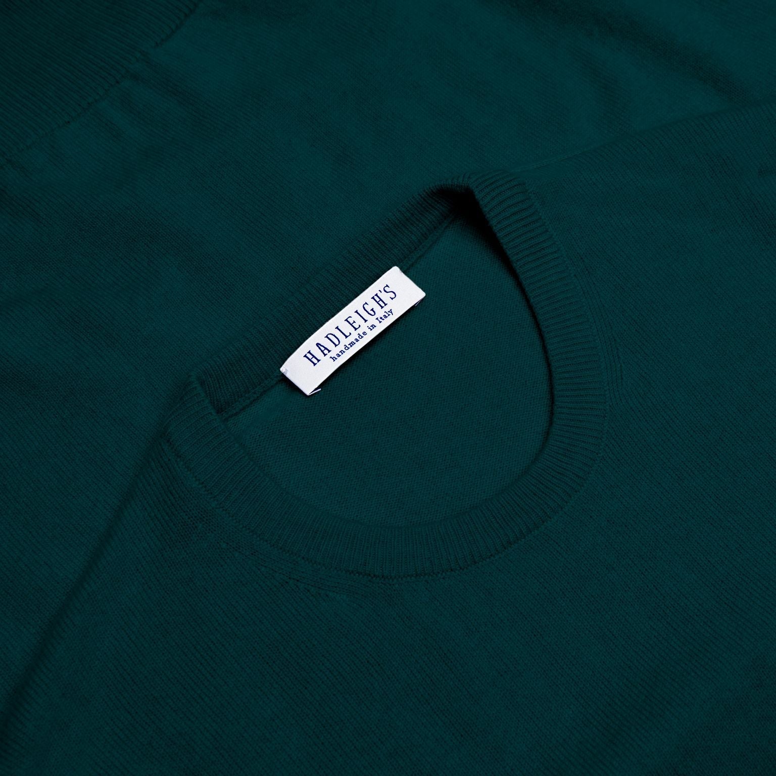 Cashmere Crewneck Sweater in Holly Green